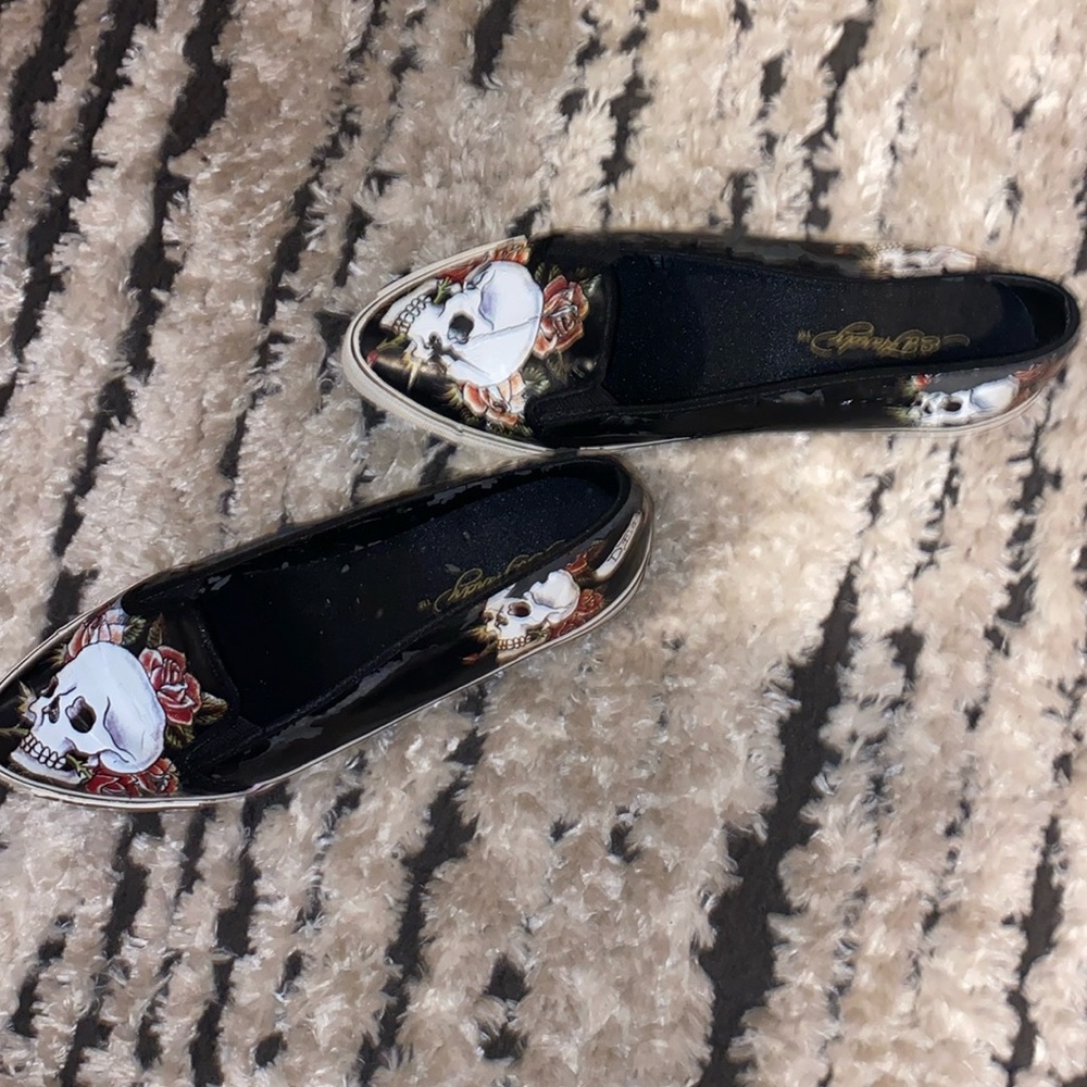 Ed hardy black shoes